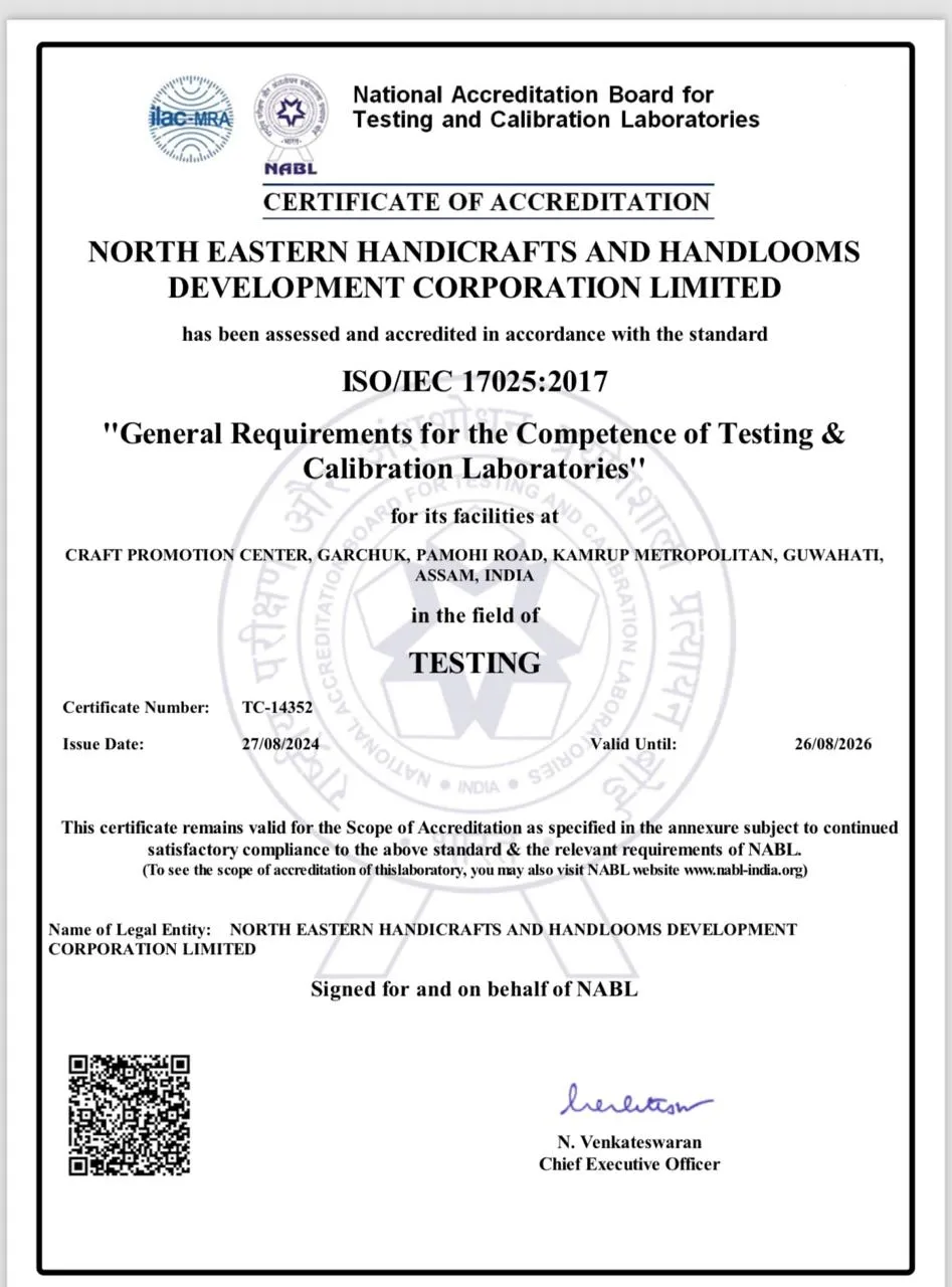 Northeasts' First NABL-Accredited Textile Testing Facility At NEHHDC  